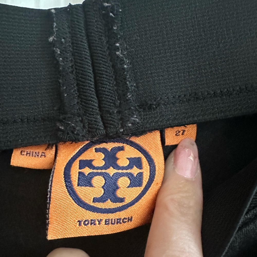 Tory Burch Faded Black Legging with ankle slit